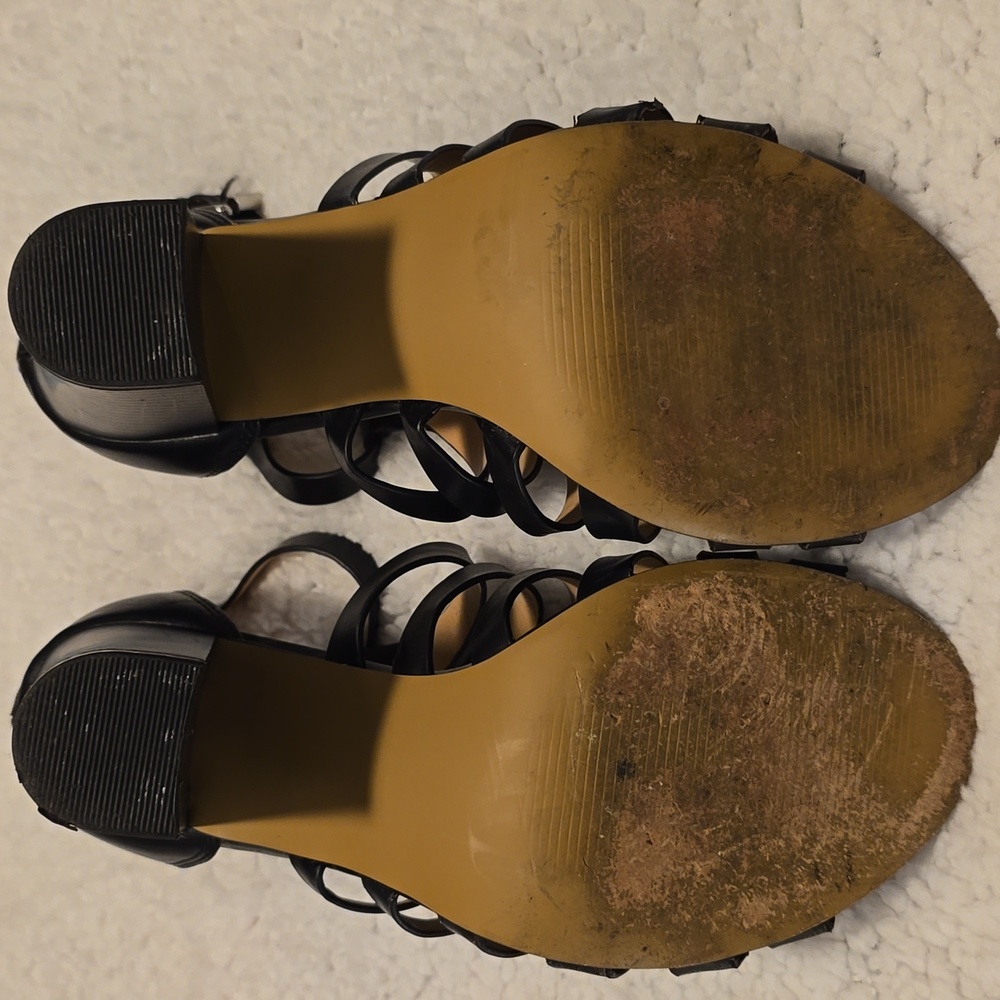 XOXO Black Strappy Heels - Picture 11 of 12